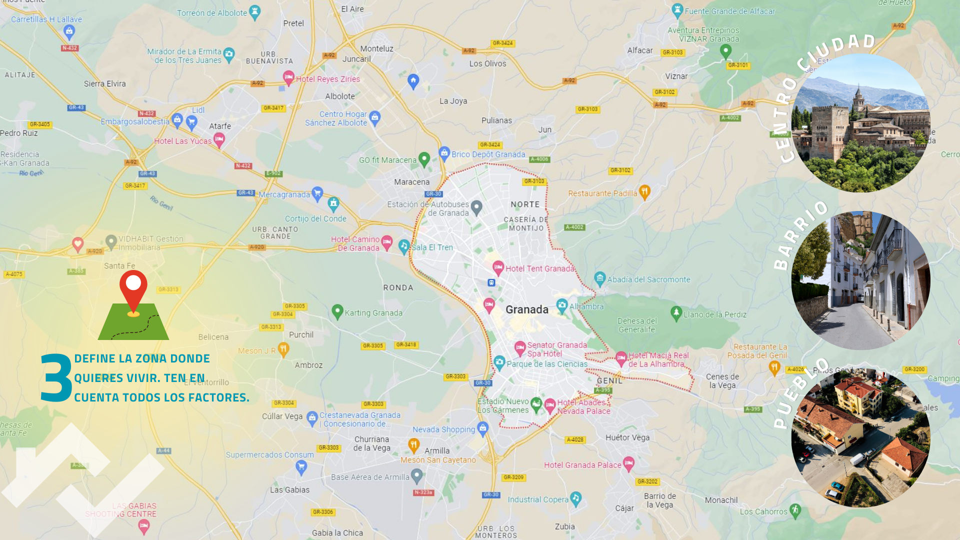 ciudad, barrio, pueblo, localidad, granada, lugar